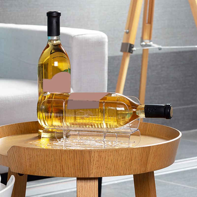 Glam Acrylic Wine Rack Tabletop Stand Bottle Rack for Living Room