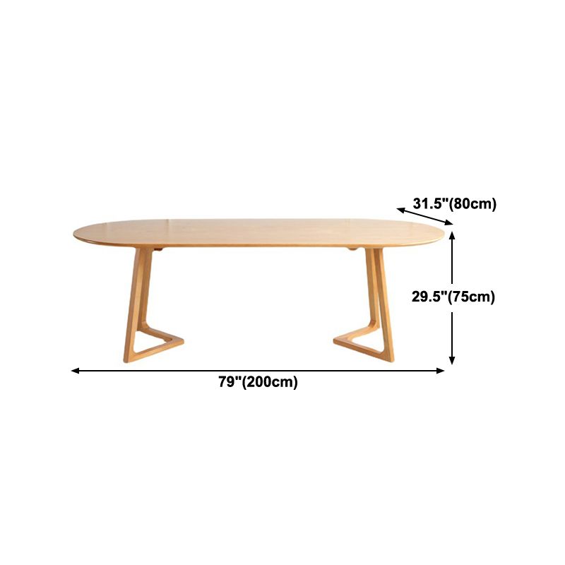 Modern Oval Home Desk Conference Table Office Desk Wooden Writing Desk