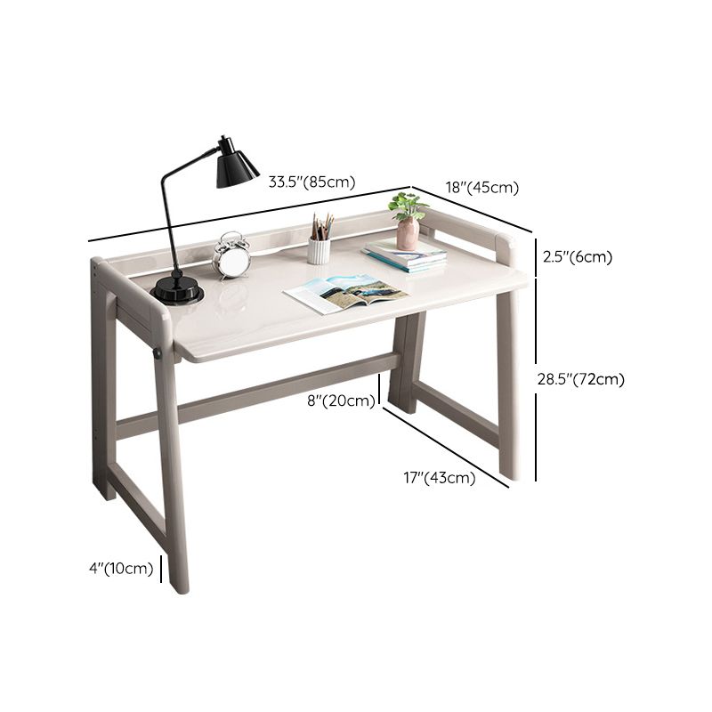 30.42-inch H Contemporary Office Desk Solid Wood Folding Writing Desk