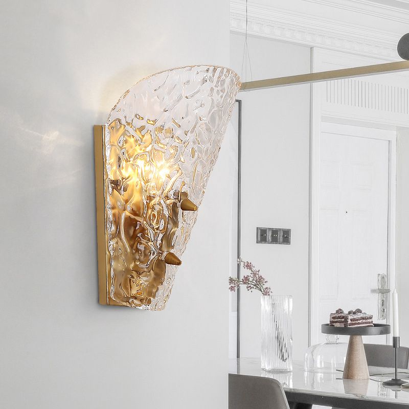 Industrial Glass Vanity Light Simplicity Wall Light Sconce for Washroom