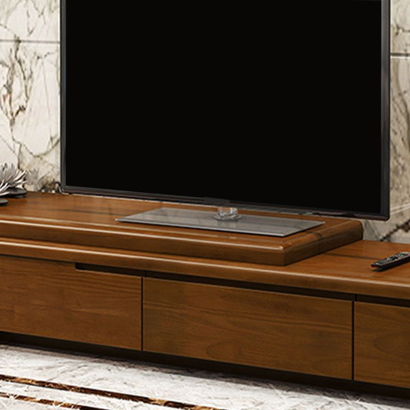 Traditional TV Media Console Solid Wood TV Console with 3 Drawers