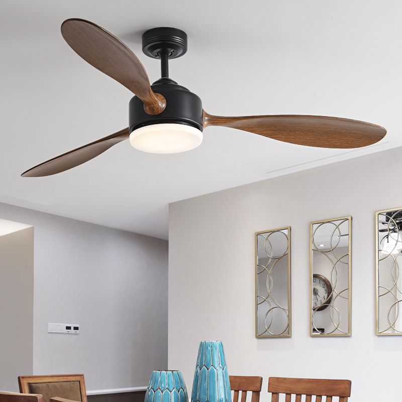 Contemporary LED Ceiling Fan 3-Blade Fan Lighting for Living Room