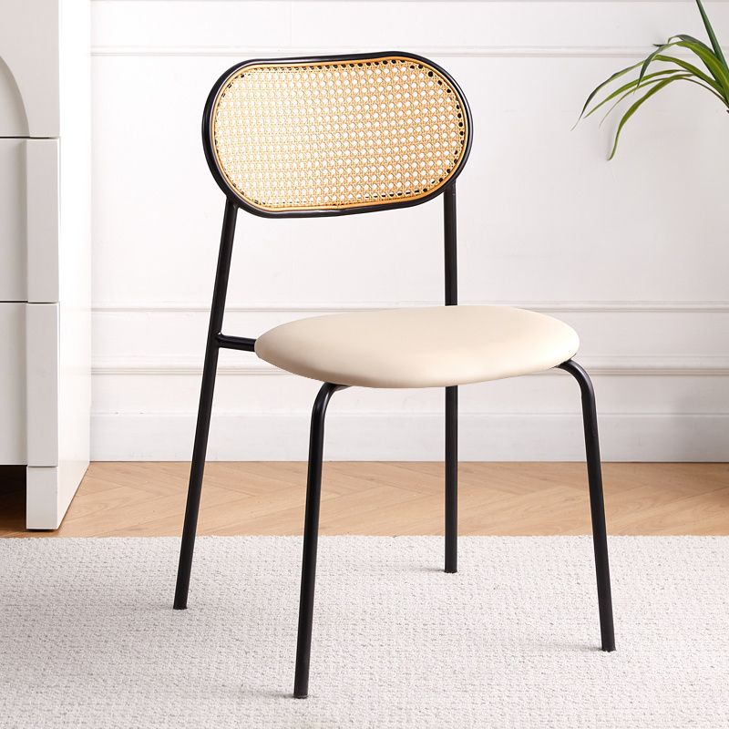 Modern Style Open Back Metal Armless Dining Chairs(Set of 4/8)