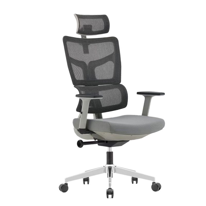 Modern Desk Chair Mesh Computer Chair High-Back Chair in Black/Gray