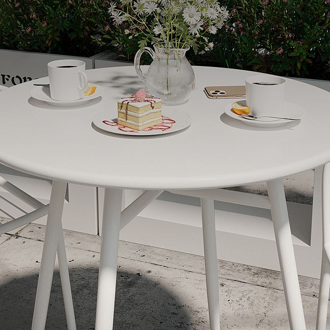 Outdoor Round Bistro Table Contemporary Iron Rust Resistant Bistro Table