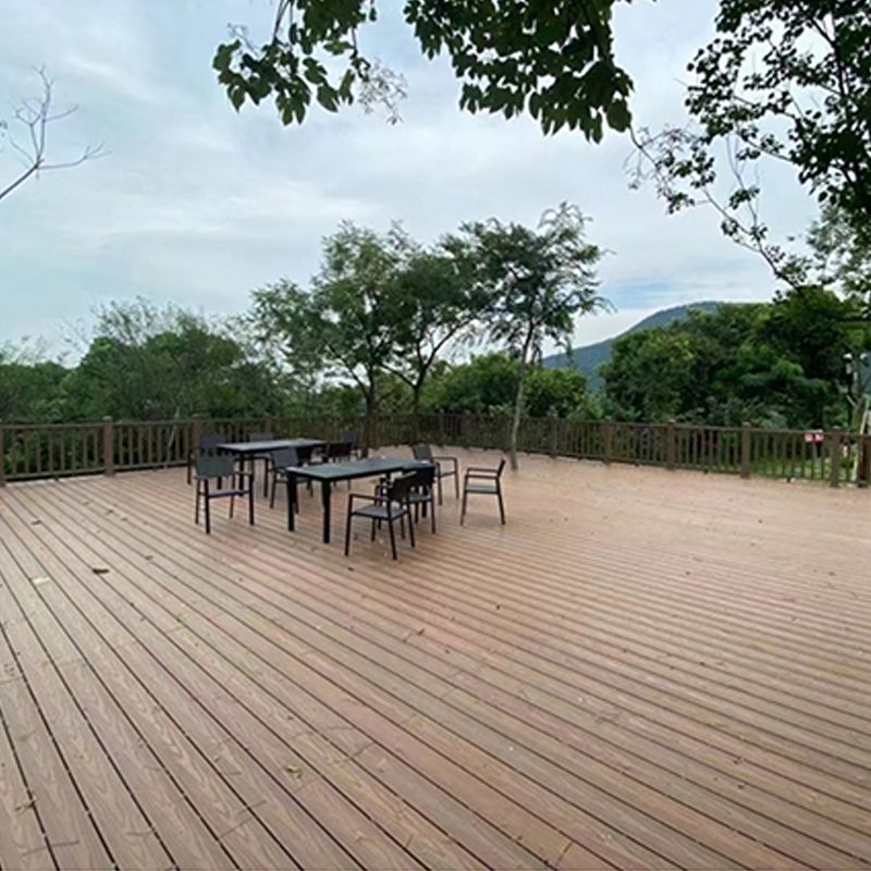 Contemporary Hardwood Deck Tiles Wire brushed Engineered Plank Flooring