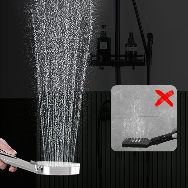 Plastic Hand Shower Round Handheld Shower Head with Adjustable Spray Pattern