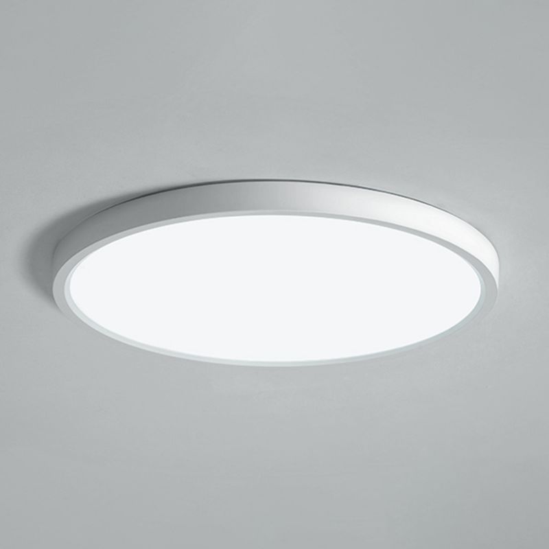 Modern Metal Ceiling Light Circle Shape Flush Mount with Acrylic Shade for Living Room