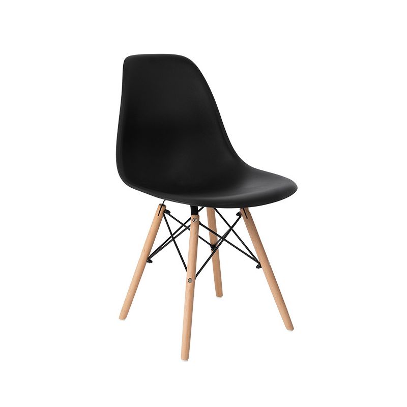 Contemporary Kitchen Dining Side Chair Wood Solid Back Dining Side Chair