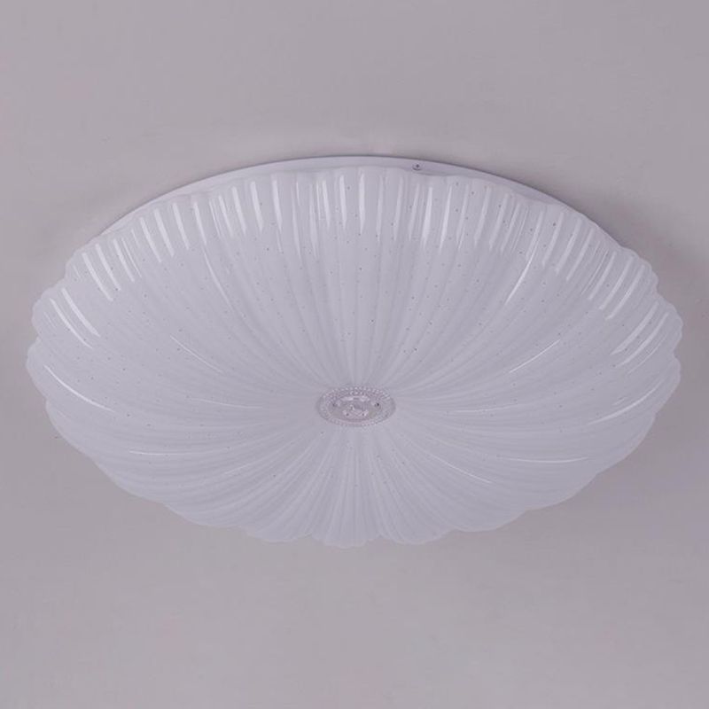 LED Modern Metal Flush Mount Shell Shape Ceiling Light with Acrylic Shade for Living Room