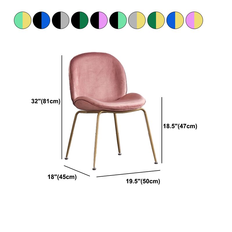 Glam Style Dining Chair Upholstered Dining Side Chair for Dining Room