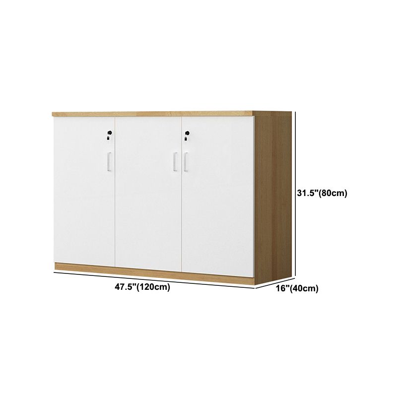 Locking Drawers File Cabinet Wood Storage Shelves Modern Lateral File Cabinet for Office