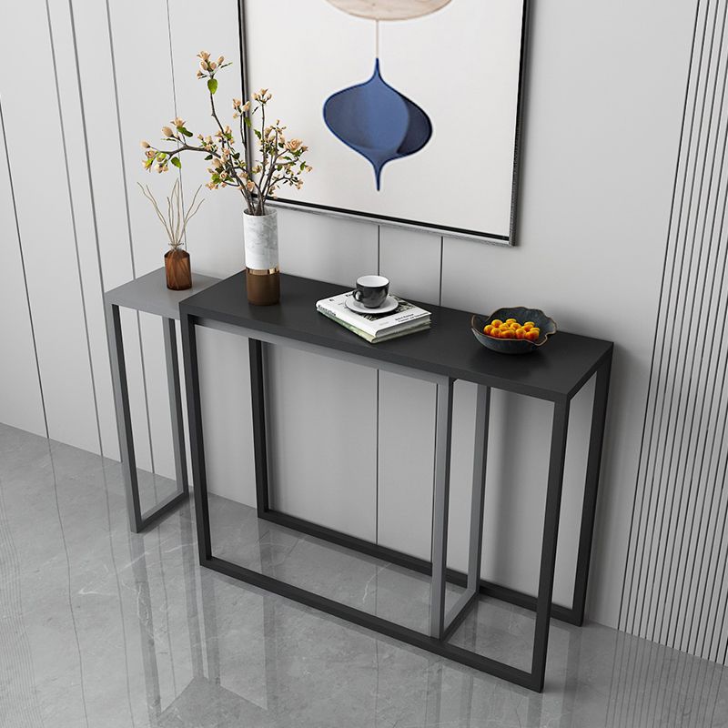 Modern Iron Accent Table with Frame Base for Hall 30.7" High