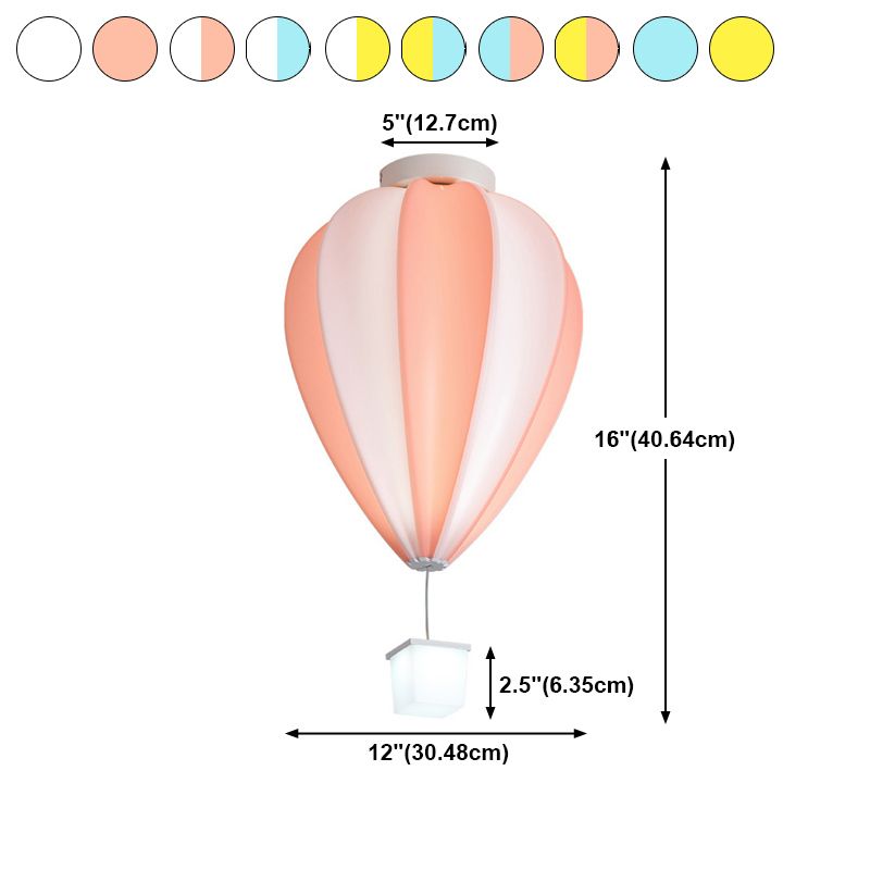 Cartoon Children's Bedroom Ceiling Light Balloon Shaped LED Flush Light Fixture