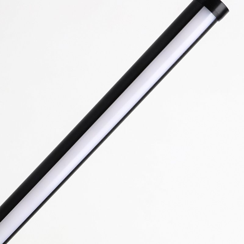 Lampadaire linéaire de style contemporain Métal 1 luminaire de sol léger en noir