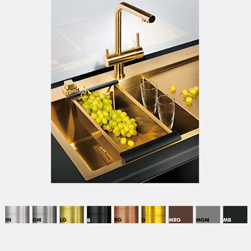 Modern Kitchen Sink Stainless Steel with Basket Strainer and Drain Assembly Sink Only