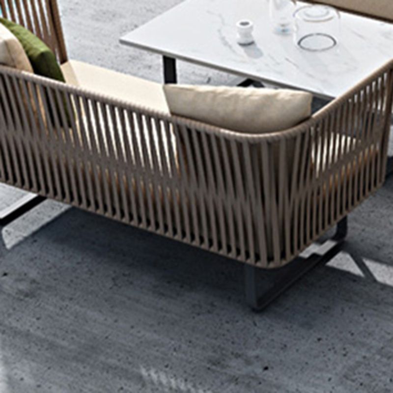 Metal Outdoor Patio Sofa Modern Style Minimalist Villa Patio Sofa