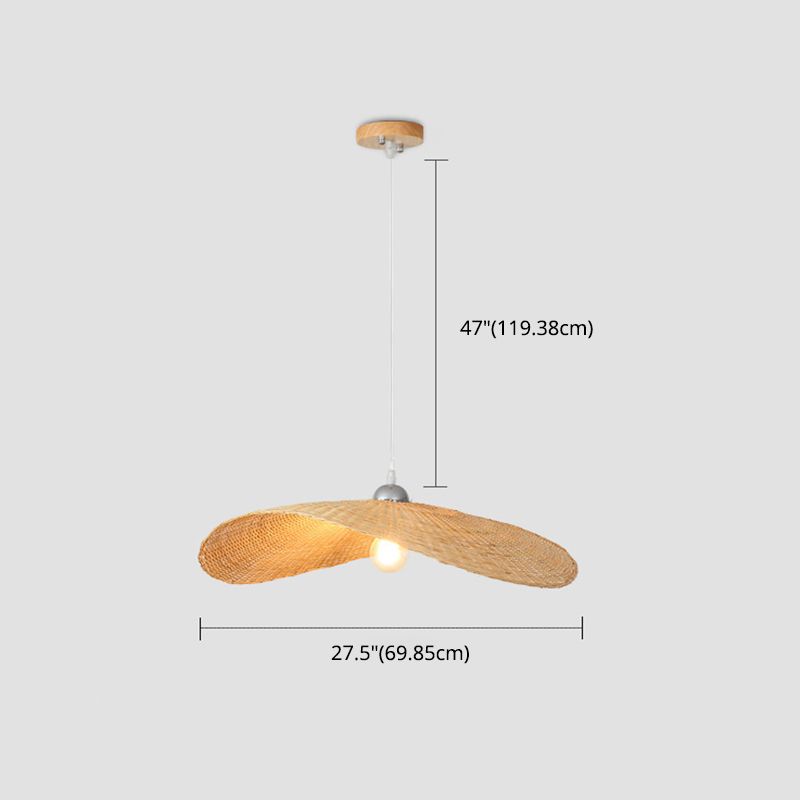 ASIA Hat Lighting Lighting Bamboo Bamboo Sala de colgantes Colgante de colgante en beige