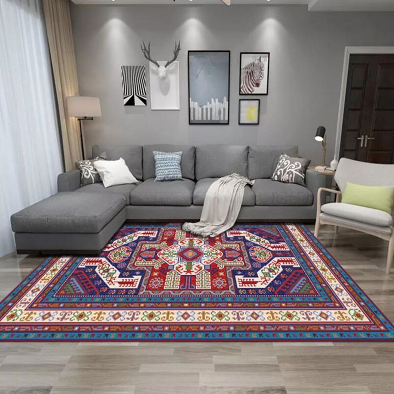 Alfombra de alfombra retro de color naranja claro alfombra gráfica lavable para sala de estar para sala de estar