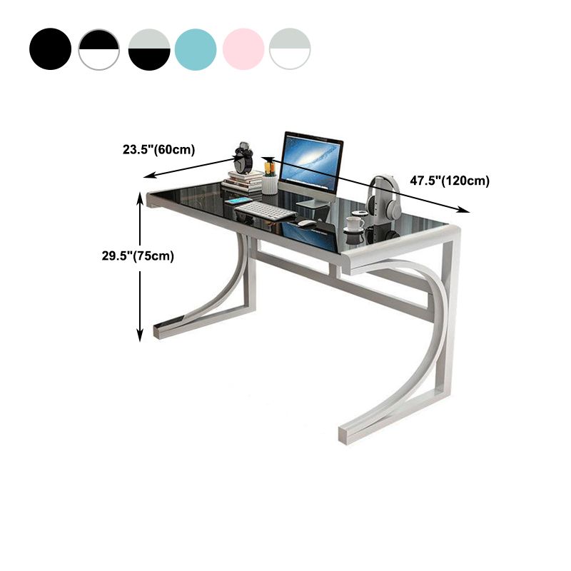 Rectangular Cable Management Computer Desk 29.5-inch Gaming Desk