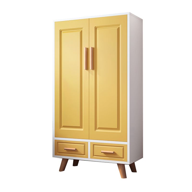 Modern Style Wardrobe Closet Wood Kid's Wardrobe with Garment Rod