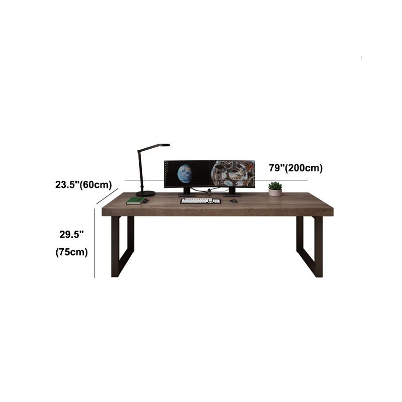 Industrial Style Office Desk Home Rectangular Wooden Desk for Home