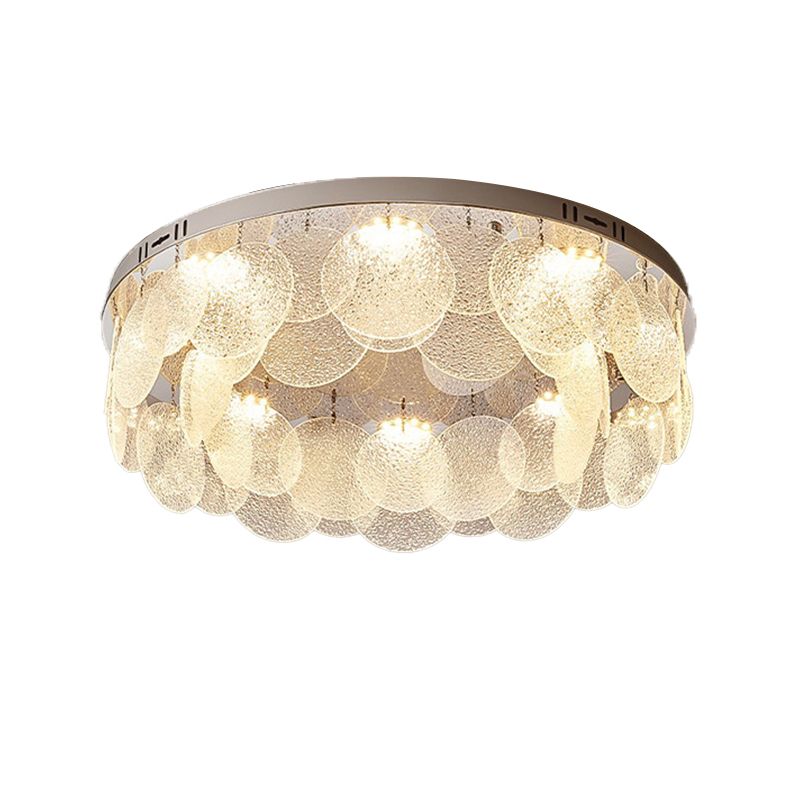 Single Modernism Silver Flush Mount Lighting LED Ceiling Light for Bedroom