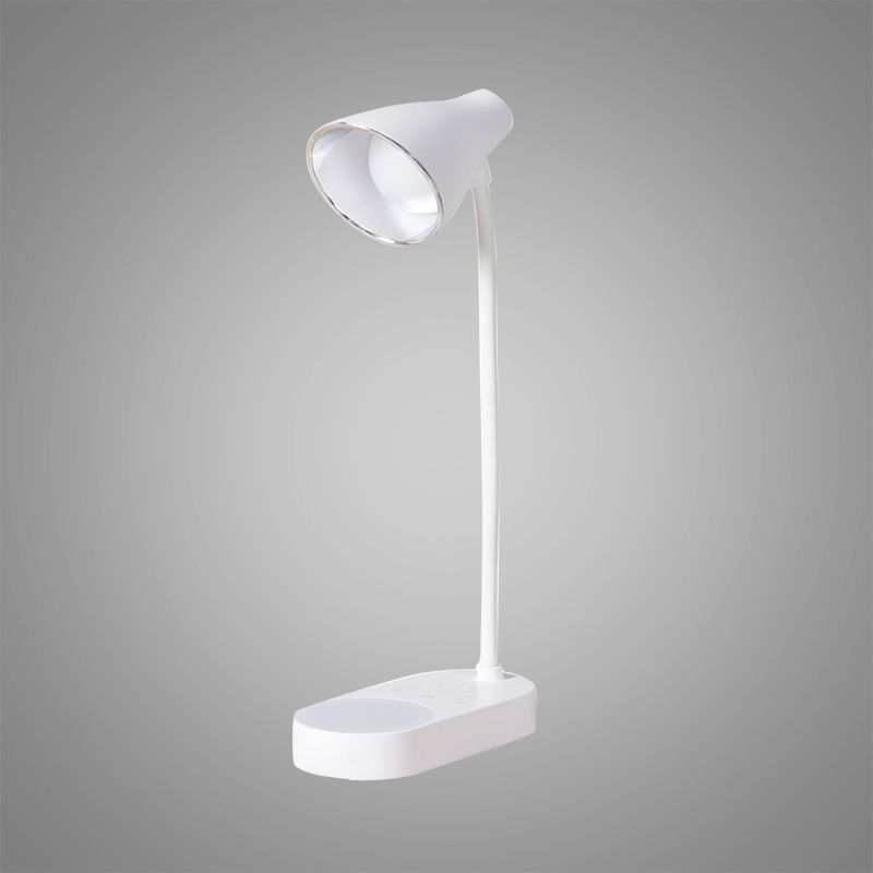 5-Level Dimmer LED Desk Lamp Touch Sensitive USB Charging Bell Shade Study Light in White