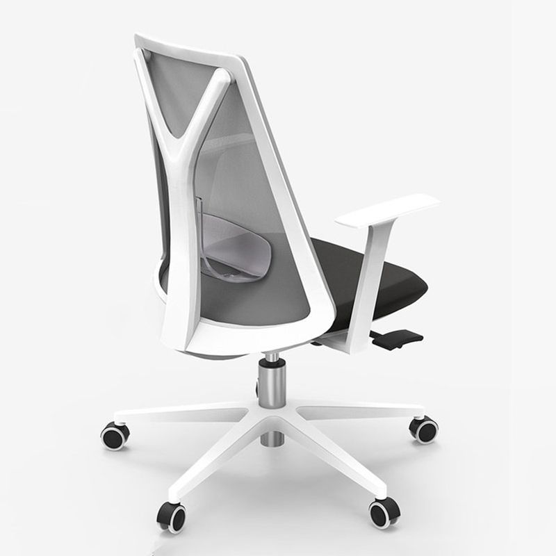 Modern Desk Chair Mesh Computer Chair Mid-Back Chair with Fixed Arm