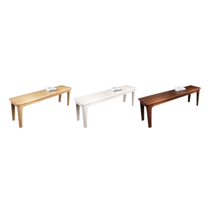 Contemporary Rubber Wood Bedroom Bench 17.3" Height Seating Bench with Legs