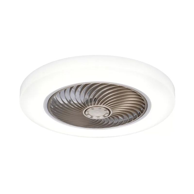 Acrylic Circular Hanging Fan Lamp Modernity 20.5" Wide LED Semi Flush Mount Light, 7 Blades