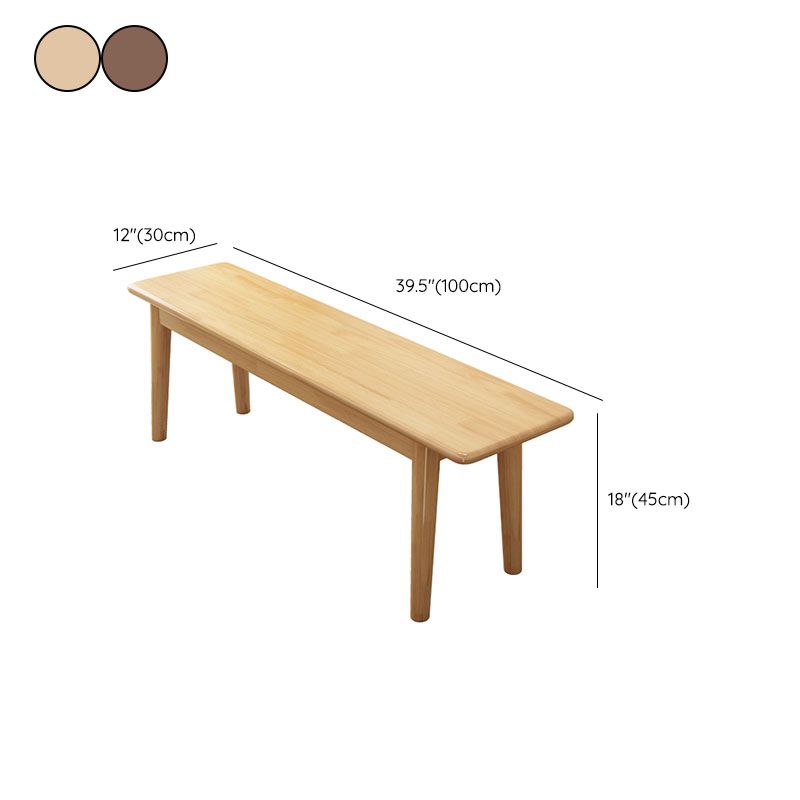 Solid Wood Seating Bench Modern Rectangle Bench , 11.7-inch Width