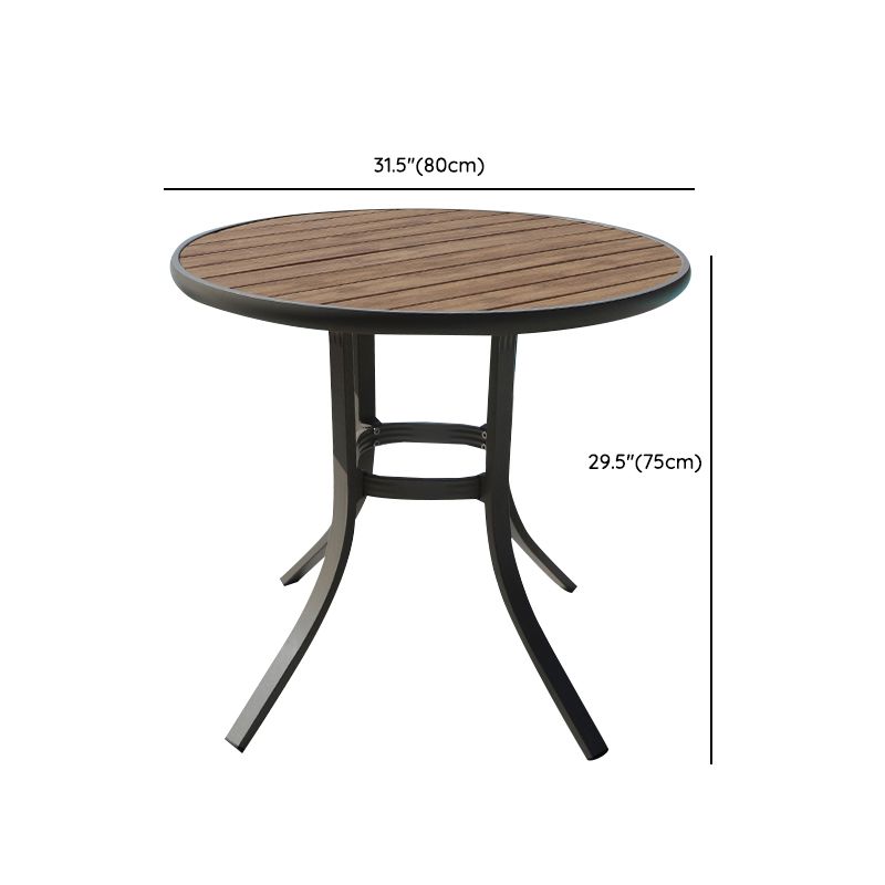 Manufactured Wood Dining Table Modern Brown Outdoor Patio Table