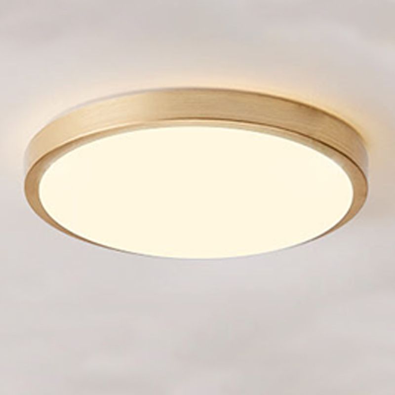 Modern Simple LED Ceiling Lamp Aluminium Circular Flush Mount for Corridor