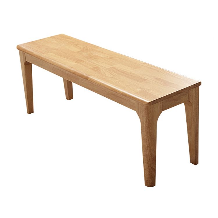 17.7"H Modern Entryway and Bedroom Bench Solid Wood Rubberwood Bench