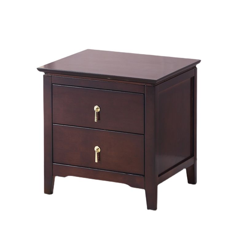 Drawer Storage Traditional Accent Table Nightstand Antique Finish Bed Nightstand