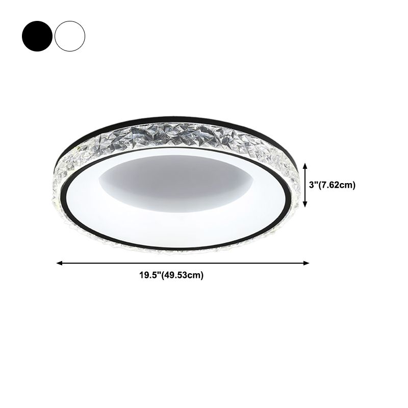 Modern LED Ceiling Light White/Black Flush Mount Lighting for Foyer