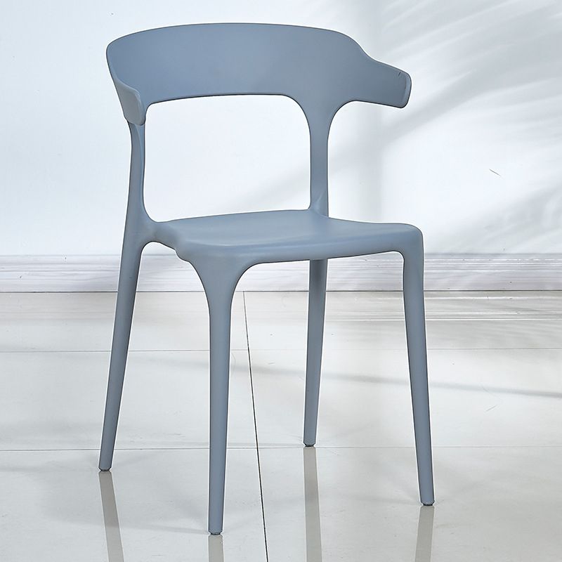 Plastic Scandinavian Arm Chair Kitchen Dining Room Open Back Chair