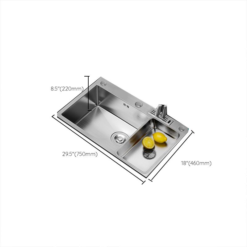 Soundproof Kitchen Sink Overflow Hole Design Stainless Steel Kitchen Sink with Faucet