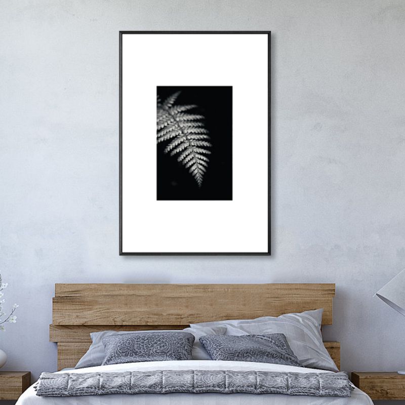 Retro Style Photo Botanics Canvas Dark Color Textured Wall Art Print for Living Room