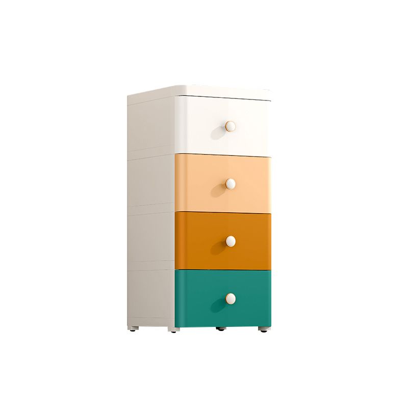 Modernism Plastic Nursery Dresser Vertical Kids Nightstand with 3/4/5/6/7 Drawers for Home