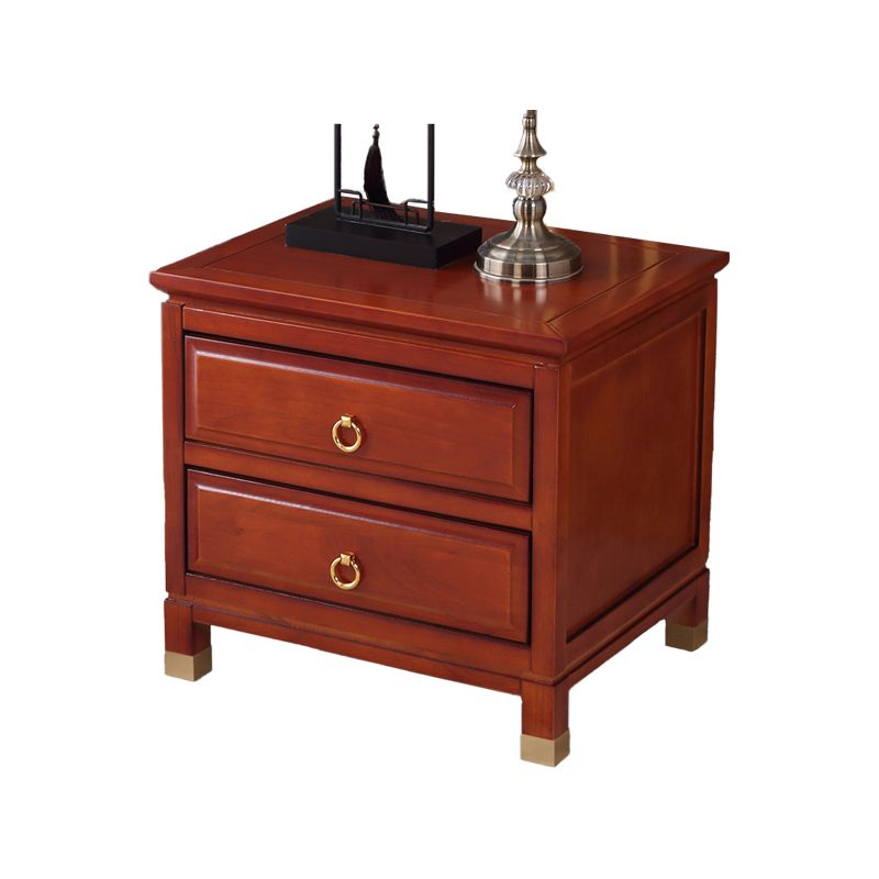 Traditional Accent Table Nightstand Antique Finish Drawer Storage Bed Nightstand