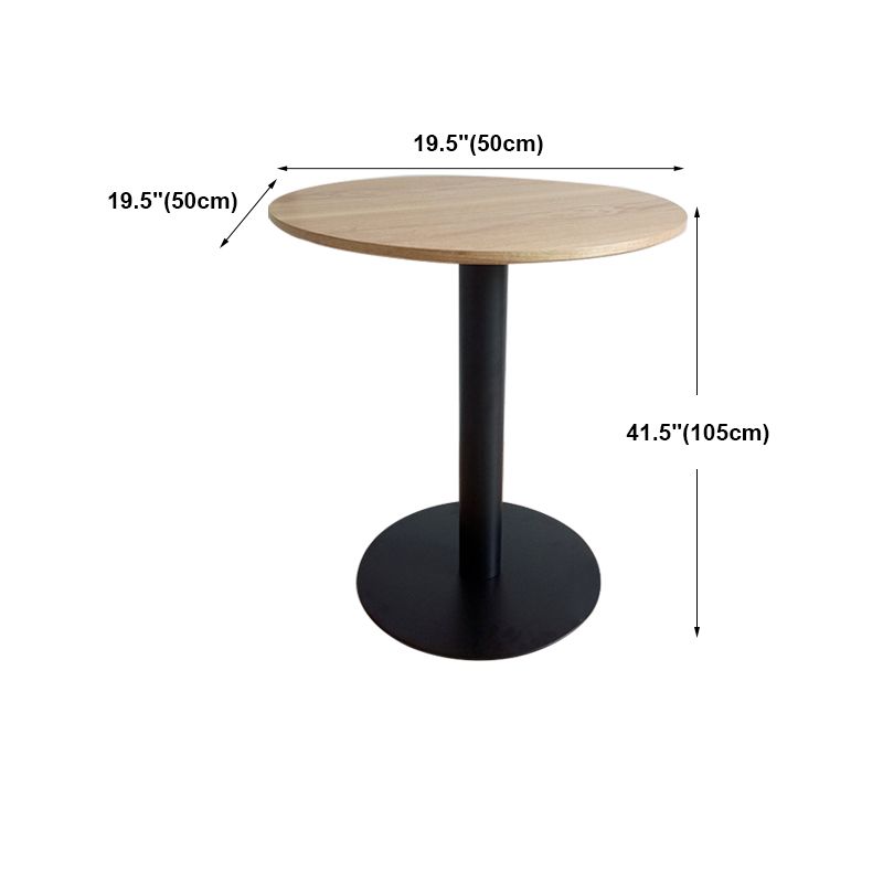 White Modern Style Round Table in Metal Milk Tea Shop Bar Table