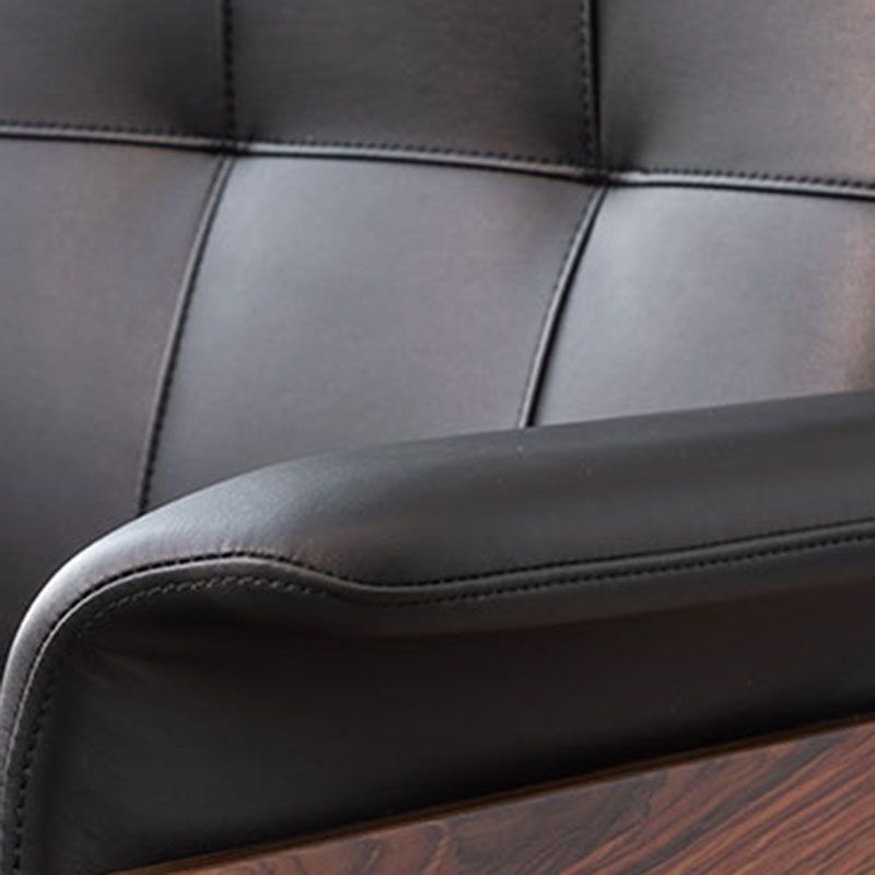 Modern Desk Chair Fixed Arms Upholstered No Distressing Office Chair