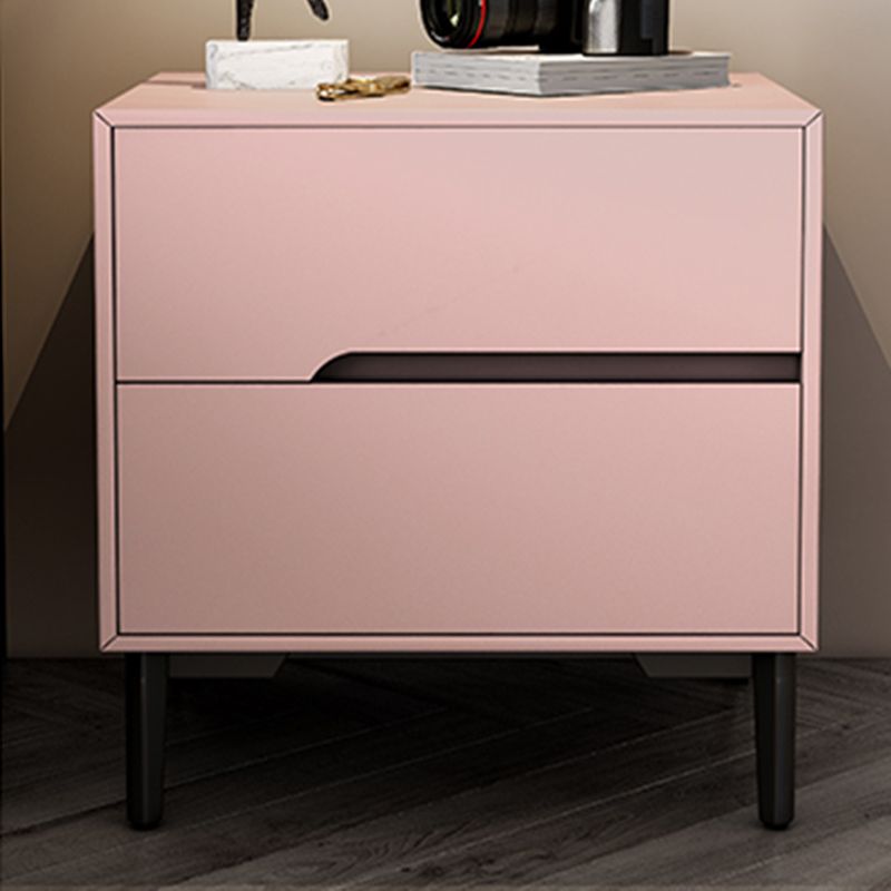 Contemporary Bedside Cabinet Leather Bed Nightstand with Drawers