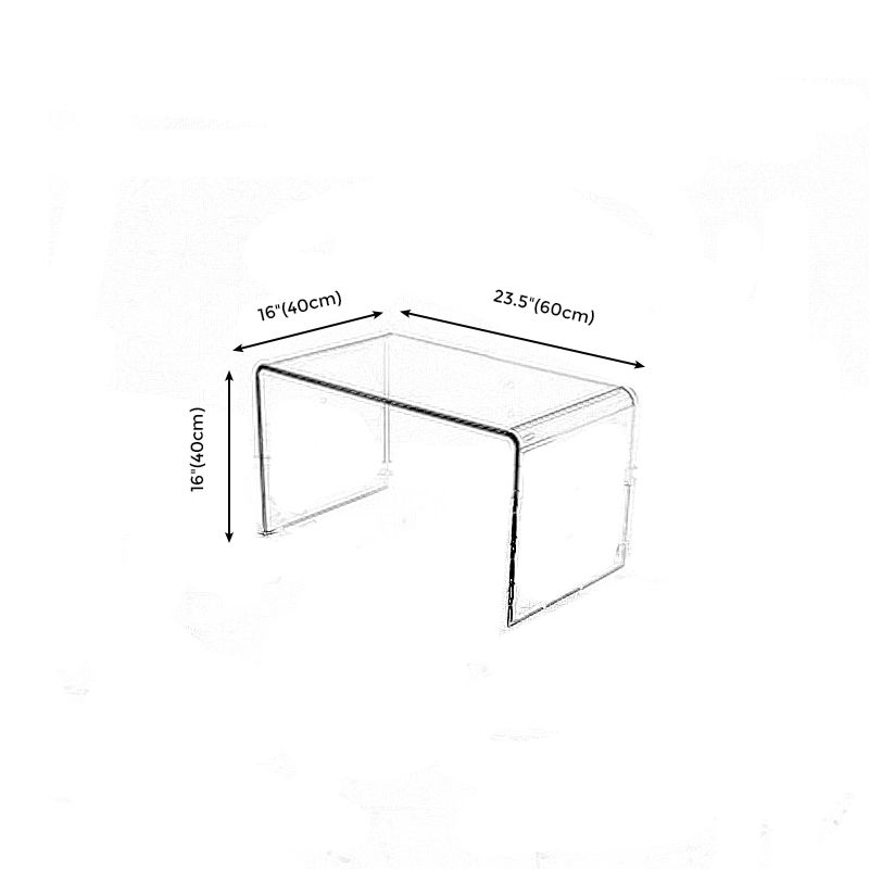 Modern Rectangle Coffee Table Acrylic Cocktail Table for Living Room