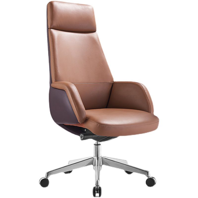 Modern Chair Leather Adjustable Seat Height Office Chair with Wheels