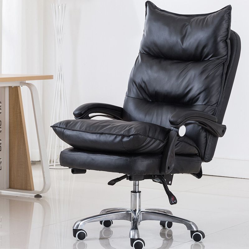 Modern Office Chair Leather Tilt Mechanism No Distressing Ergonomic Desk Chair