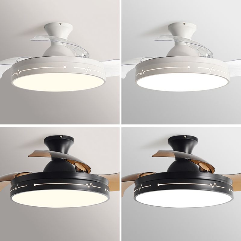 Modern LED Ceiling Fan Light Minimalist Flush Mount Light for Living Room