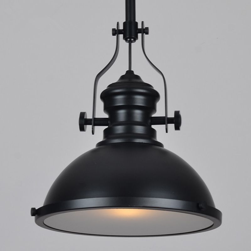 Couverture en pot en fer Pendant Lofting Loft Style 1-Light Restaurant Lumière suspendue